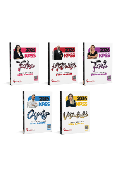 Hoca Kafası Yayınları 2026 KPSS Türkçe- Matematik- Tarih- Coğrafya-Vatandaşlık Soru Bankası 5 Li Set