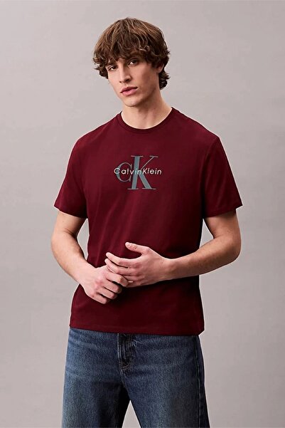 Calvin Klein Rote bedruckte T-Shirts für Herren