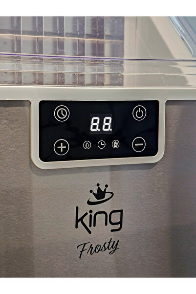 King FROSTY 25KG BUZ KAPASİTELİ PET ŞİŞE TAKILABİLİR BUZ YAPMA MAKİNESİ KBM7992 - 4 YIL GARANTİ