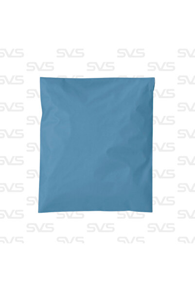SVS ETİKET PLASTİK Cepli Renkli Kargo Poşeti - 30x37 Cm - Mavi - 100 Adet