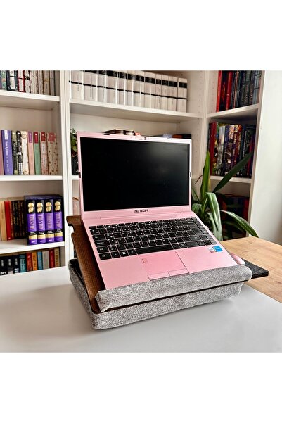 Vigo Wood - Eğim Ayarlanabilir Çekmeceli Mousepad Minderli Laptop Sehpası - Ceviz Ls051