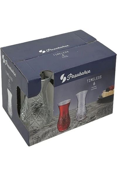 Paşabahçe Timeless Cut Crystal Tea Cup - 6 Pieces 155 Cc 42881 Orjin. It's Boxed