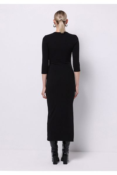 Colin's Slim Fit Plain Women's Black ¾ Sleeve Dress