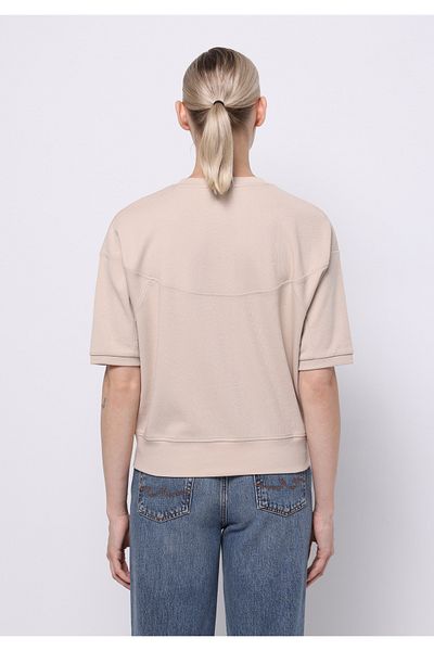 Colin's Tricou cu mânecă scurtă, bej, cu gât rotund, cu croială normală