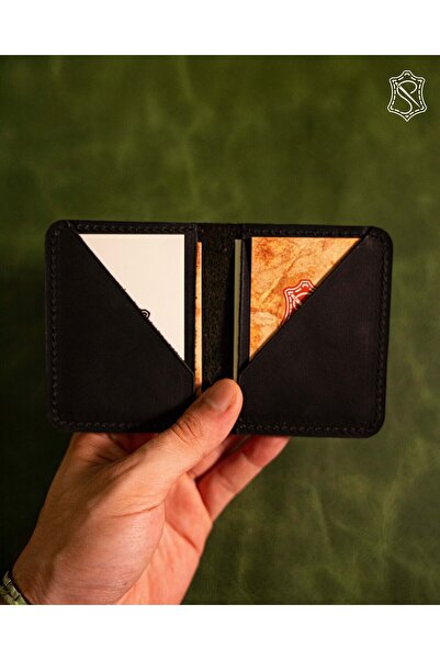 H&B Leather Craft Hakiki Deri El Yapımı 8 Adet Kart Bölmeli Kartlık