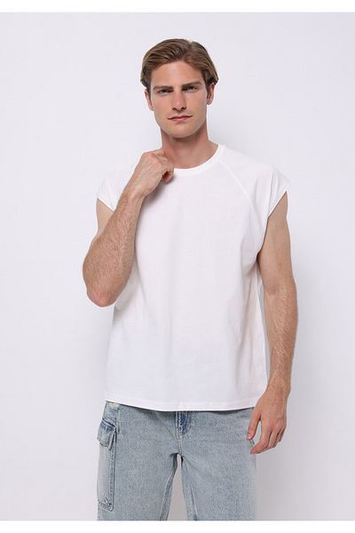 Colin's Tricou alb pentru bărbați Boxy Fit