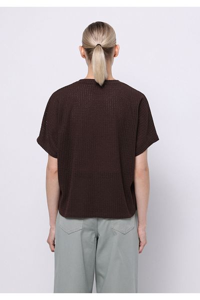 Colin's Relax Fit Round Neck Plain Women's Brown Bat T-Shirt