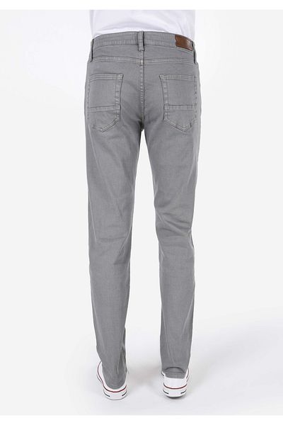 Colin's Straight Fit Mid Waist Straight Leg Men's Gray Trousers