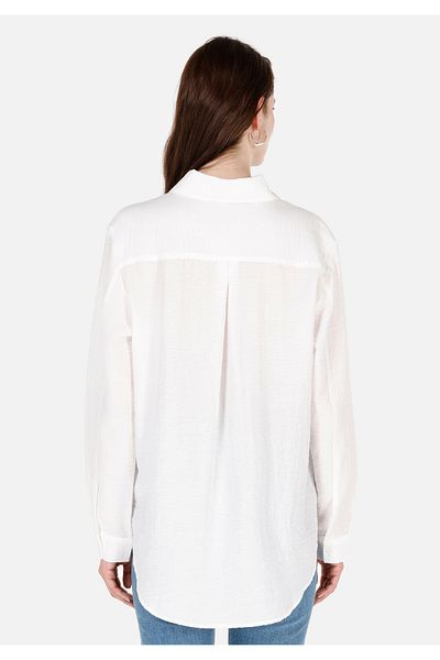Colin's Regular Fit Shirt Neck Women's White Long Sleeve Shirt