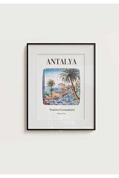 POSTER Antalya Çini Manzaralı (ÇERÇEVESİZ)