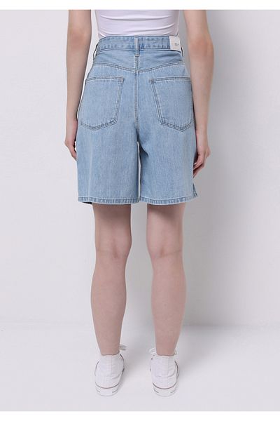 Colin's Pantaloni scurți de damă, drepti, cu talie înaltă, indigo