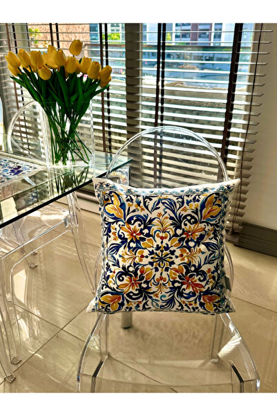 white rabbit home Floral Patterned Throw Pillow Case