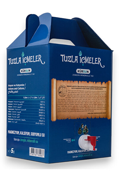 KÜRSUN Tuzla İçmeler Doğal Zengin Mineralli Detoks Suyu 5 Litre