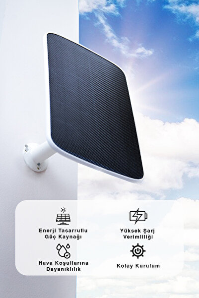 EZVIZ Cs-cmt-d Solar Şarj Paneli – Güneş Enerjili Kamera Aksesuarı, Ip65 | Fy...