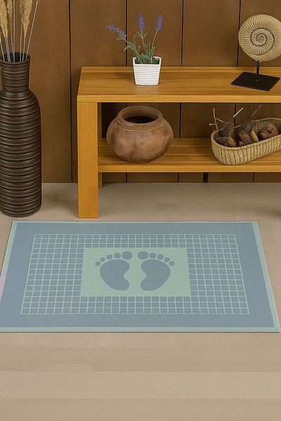 Nina Home Nina Foot Towel 1 Piece Blue Bath Mat