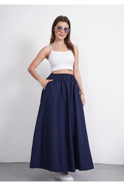 BUSEM S0017621 تنورة طويلة بتفاصيل مطاطية من BSM