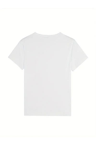 CLAYES La Dolce Vita Printed White Cotton T-Shirt - Oversize Crew Neck T-Shirt