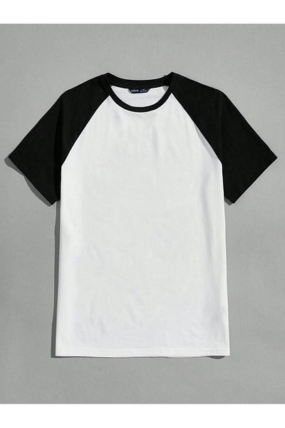 CLAYES Oversize Black and White Unprinted T-shirt - Reglan Sleeve Unisex Comfortable Mold