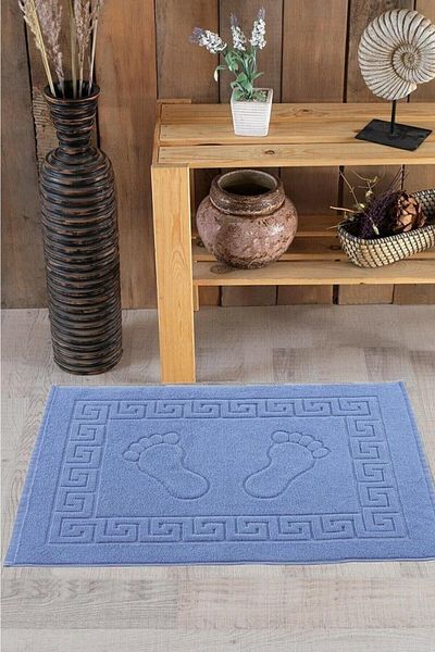 Nina Home Nina Foot Towel 1 Piece Blue Bath Mat