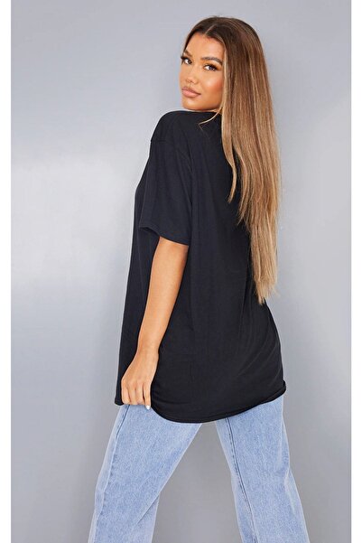 CLAYES Ασπρόμαυρο Oversize T-shirt 2 τεμαχίων - Oversize Printed