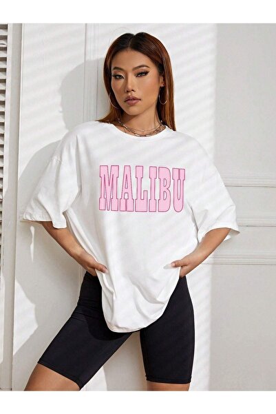 CLAYES Μπλουζάκι Malibu Oversize - Λευκό, Crew Neck, Κοντό μανίκι