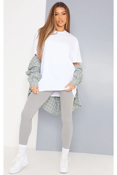 CLAYES Ασπρόμαυρο Oversize T-shirt 2 τεμαχίων - Oversize Printed