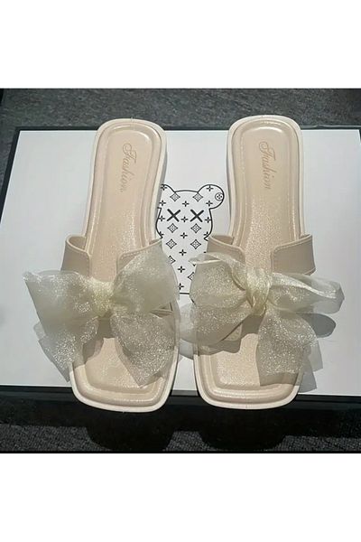 Phellos Leather Look Silicone Comfortable Closed Women's Buckle Slippers