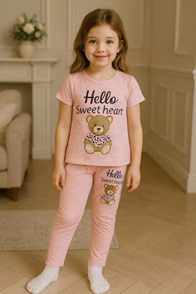 KAMİKAM Set de vară, din bumbac, cu capri, pentru fetiță