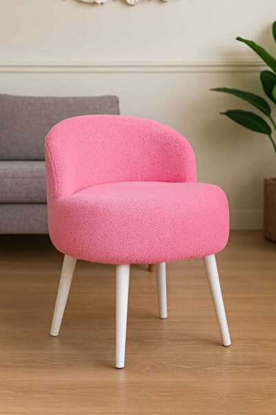 PUFMANYA ROMEO XLARGE YUMUŞACIK TEDY PELUŞ DOĞAL GÜRGEN AYAKLI PUF SANDALYE K...