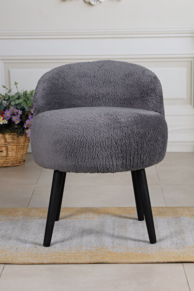 PUFMANYA ROMEO XLARGE YUMUŞACIK TEDY PELUŞ DOĞAL GÜRGEN AYAKLI PUF SANDALYE KOLTUK BERJER