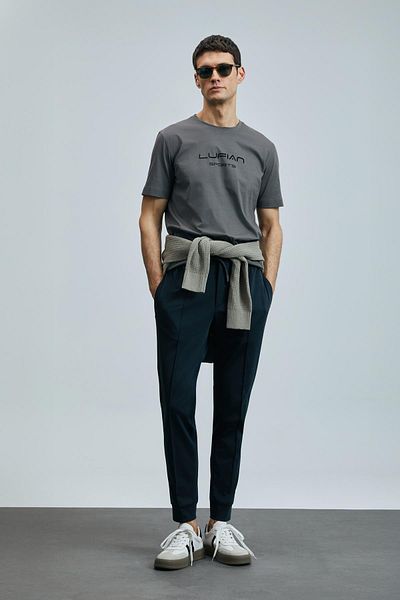 Lufian 111020250 Ανδρικό μπλουζάκι Fusion Modern Graphic T-Shirt ΚΑΦΕ