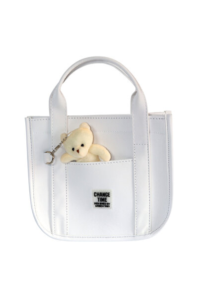 MOLDİVA Ποιοτικό ύφασμα πάγου με αρκουδάκι - Ρυθμιζόμενο μακρύ λουρί ώμου και τσάντα χειρός και ώμου από μπαγκέτα