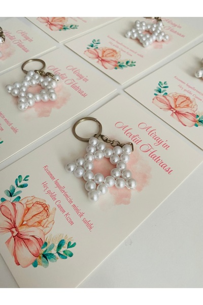 Home 50 ADET HEDİYELİK YILDIZ ANAHTARLIK BEBEK MEVLÜT HEDİYELİK