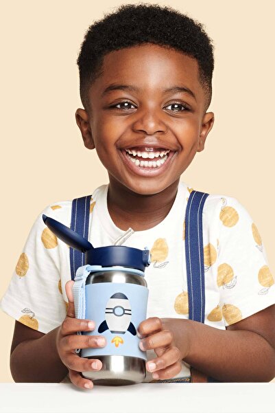 Skip Hop Stainless Steel Straw Drinker Rocket