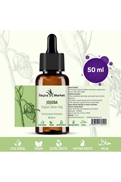 İlaçsız Market Jojoba Yağı / 50 Ml.