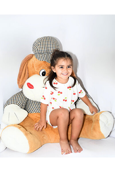 Drop Kids ÇOCUK BEBEK PİJAMA TAKIMI KIRMIZI KİRAZ DESEN KISAKOL ŞORT