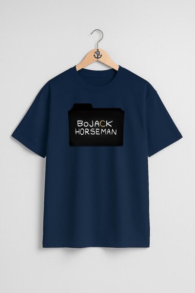 Bahriyeli Collection Μπλουζάκι Unisex με σχέδιο στήθους Bojack Horseman overs...