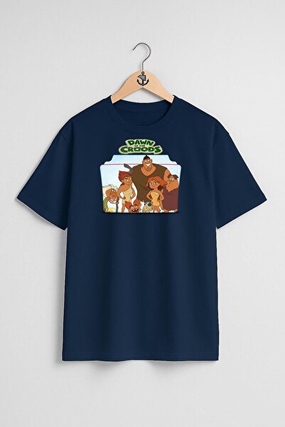 Bahriyeli Collection Oversize Dawn of the Croods Chest Design Unisex T-Shirt