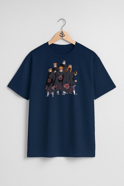 Bahriyeli Collection supradimensionat Ilustrație Naruto Akatsuki, tricou unis...