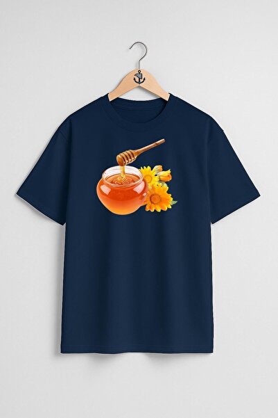 Bahriyeli Collection Oversize Jar Honey Chest Design Unisex T-Shirt
