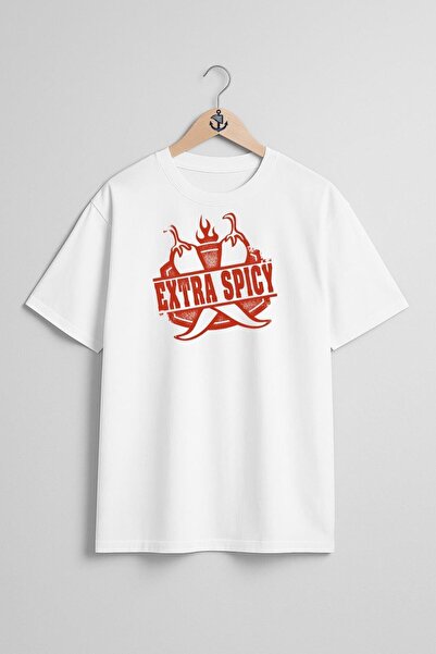 Bahriyeli Collection تي شيرت للجنسين بتصميم صدر حار جدًا وكبير الحجم