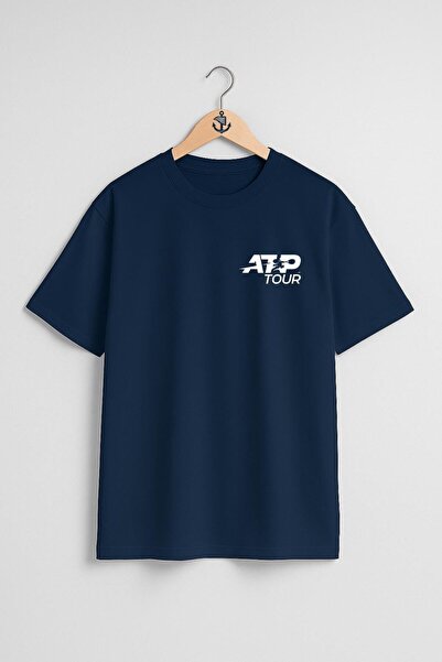 Bahriyeli Collection تي شيرت للجنسين بتصميم جيب كبير الحجم لبطولة ATP Tour للتنس