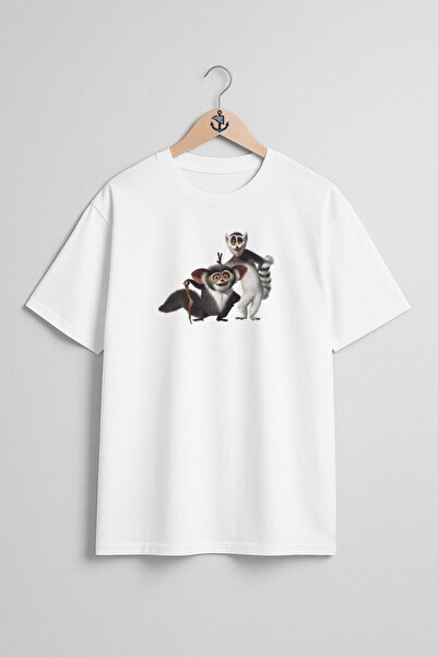 Bahriyeli Collection تي شيرت للجنسين بتصميم صدر ملك مدغشقر جولين ليمور كينج ك...