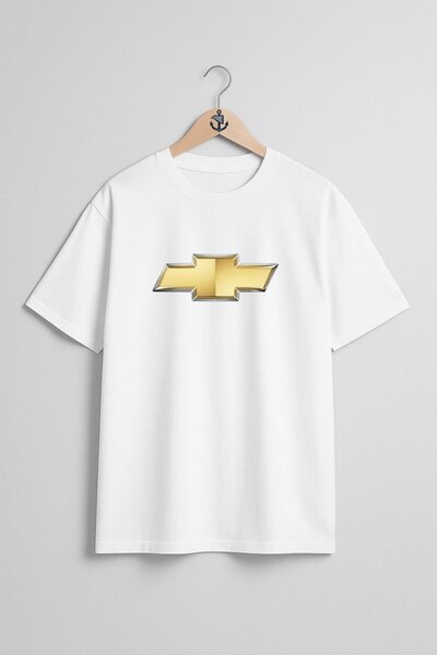 Bahriyeli Collection Μπλουζάκι Unisex με λογότυπο Chevrolet, με σχέδιο στήθους Chevrolet Chevy