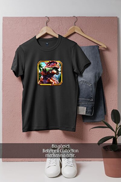 Bahriyeli Collection تي شيرت للجنسين بتصميم ديناصور جوراسي دينو ووتر وورلد كب...
