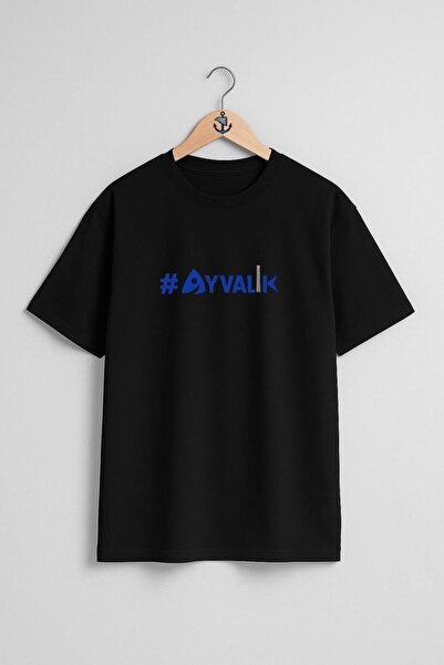 Bahriyeli Collection oversized Unisex T-Shirt με σχέδιο Balıkesir Ayvalık με ...