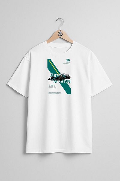 Bahriyeli Collection Oversize Aston Martin Fernando Alonso Unisex T-Shirt with Chest Design