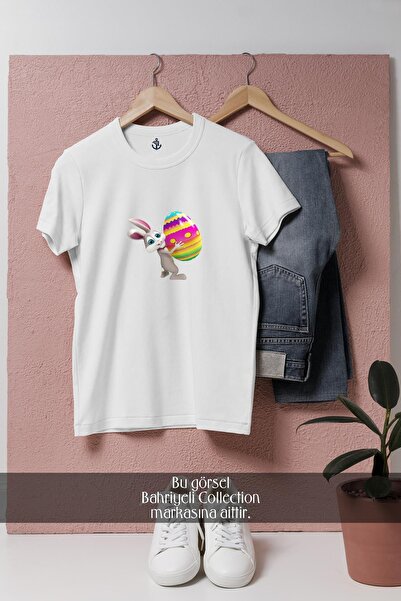 Bahriyeli Collection oversized Πασχαλινό μπλουζάκι Unisex με σχέδιο αυγών και...