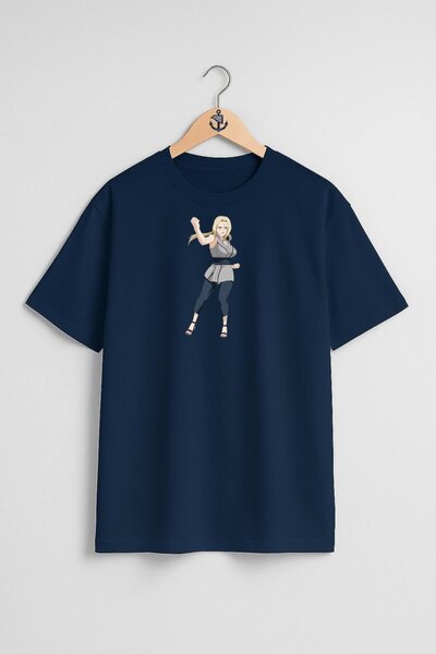 Bahriyeli Collection Tricou unisex supradimensionat cu design Tsunade Sakura Haruno Kakashi Hatake