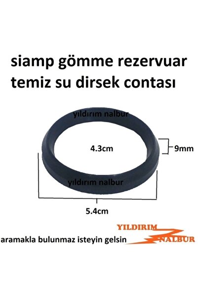 Çeşitli Siamp Gömme Rezervuar Temiz Su 5.4 cm Siyah Dirsek Contası